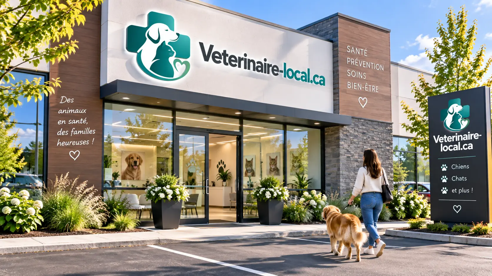 Façade d'une clinique vétérinaire